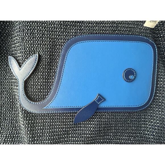 NWT Tory Burch Knotted Whale Tote Navy Blue Handbag Beach Pool Vacation Bag Rare - Picture 6 of 16